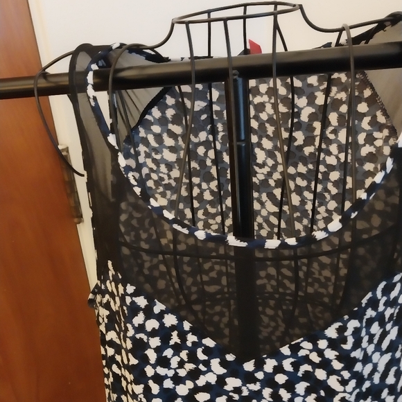 Vince Camuto NWT Black and White Floral Dress Size Xl - Picture 4 of 12